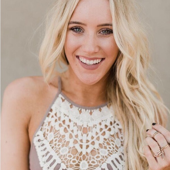 Three Bird Nest Other - THREE BIRD NEST high neck crochet bralette M/L